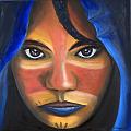 Tuareg Frau (80x80)cm